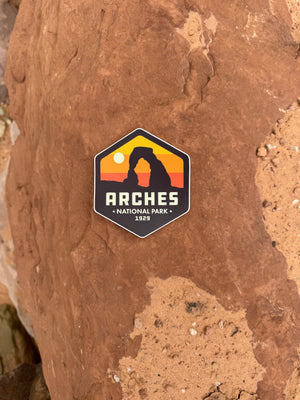 Arches Hexagon Sunrise Sticker