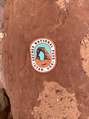 Arches Newspaper Oval Sticker