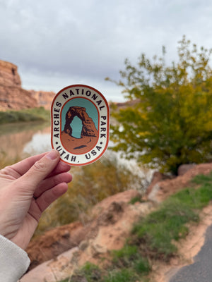Arches Newspaper Oval Sticker