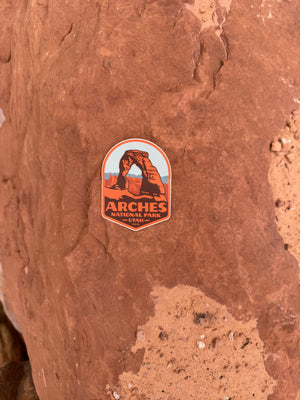 Arches National Park Silhouette Sticker
