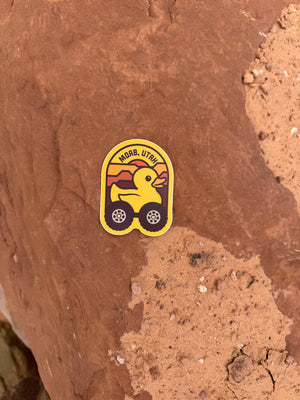 Duck Jeeping Desert Sticker
