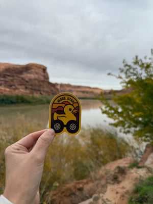 Duck Jeeping Desert Sticker