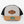 Legacy Mid Pro Snapback in grey, caramel and black, front view with a leather MOAB UTAH EST. 1902 Delicate Arch patch