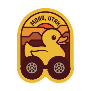 Duck Jeeping Desert Sticker