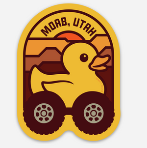 Duck Jeeping Desert Sticker