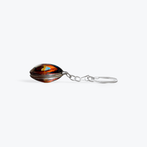 Glass Round Minimalist Keychain