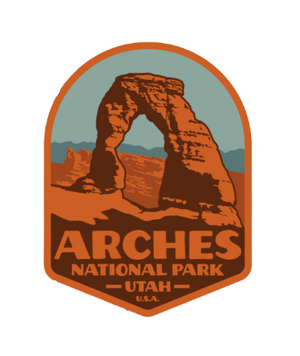 Arches National Park Silhouette Sticker