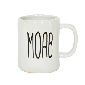 Smith-Western Handmade White Mug with black MOAB lettering